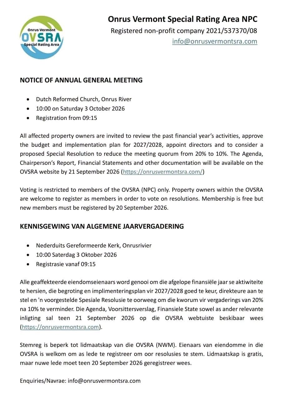 NOTICE OF ANNUAL GENERAL MEETING