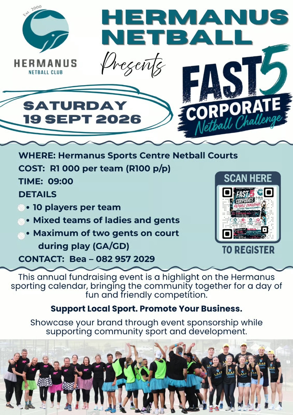 Fast5 Corporate Netball Challenge poster